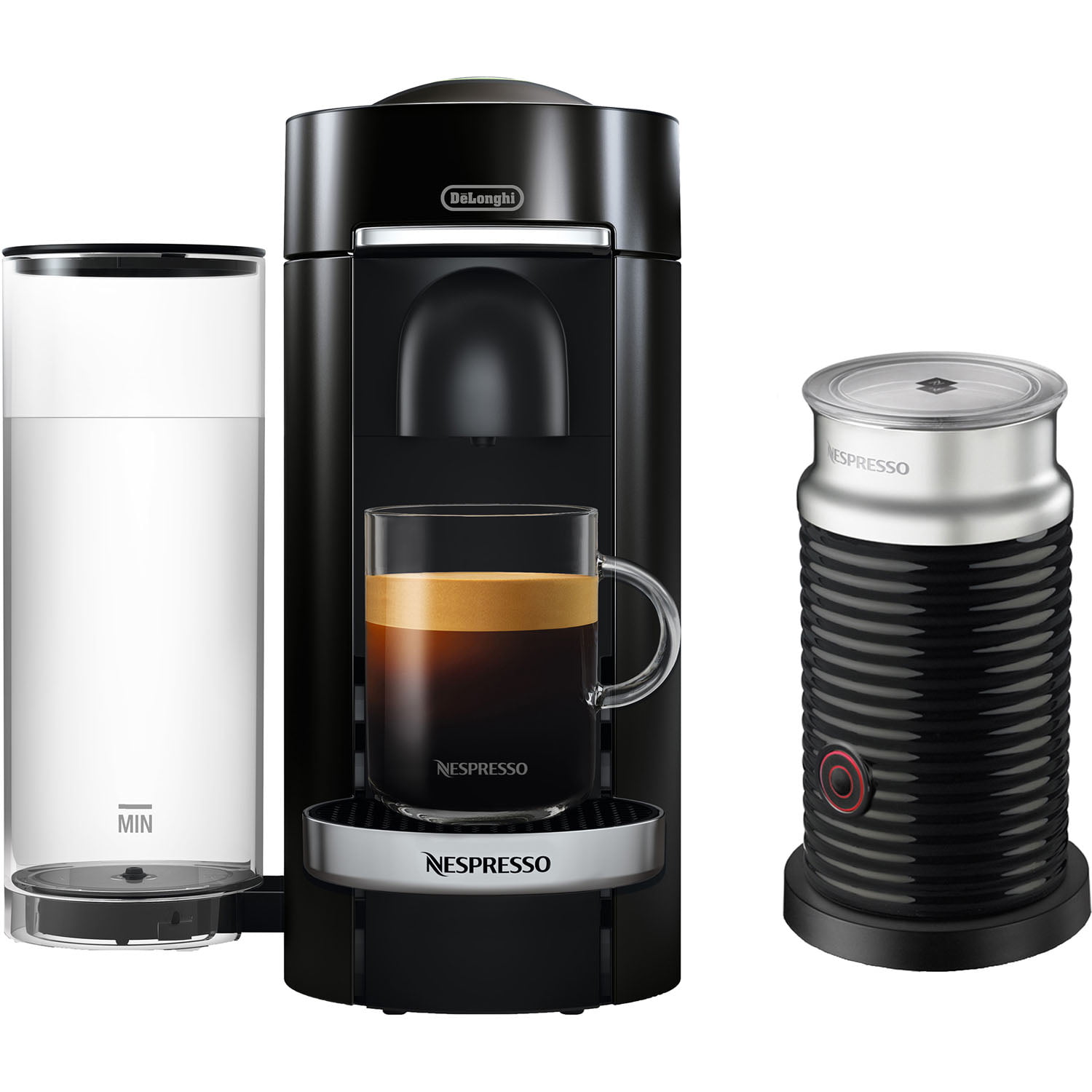 Nespresso Vertuo Plus Deluxe Coffee and Espresso Maker by De-Longhi with Aeroccino. Black