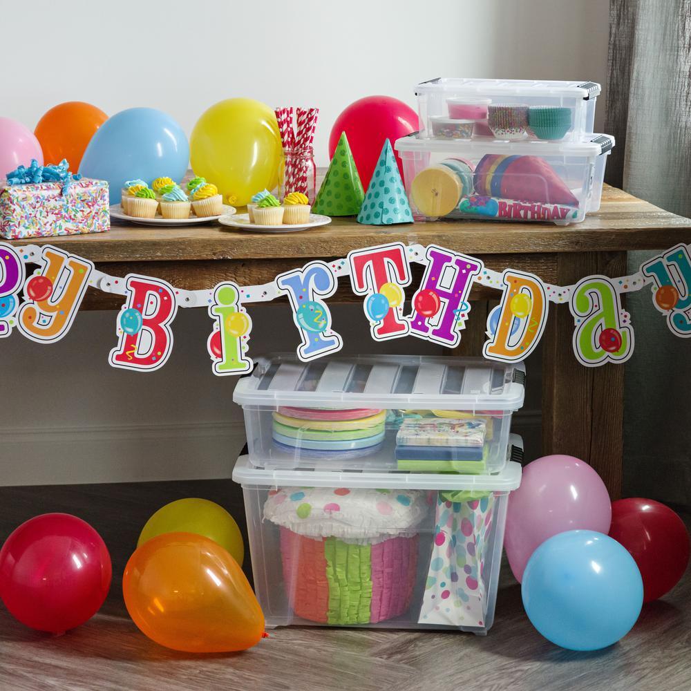 Iris® Stack & Pull™ Clear 26 Qt Box. 6 Pack