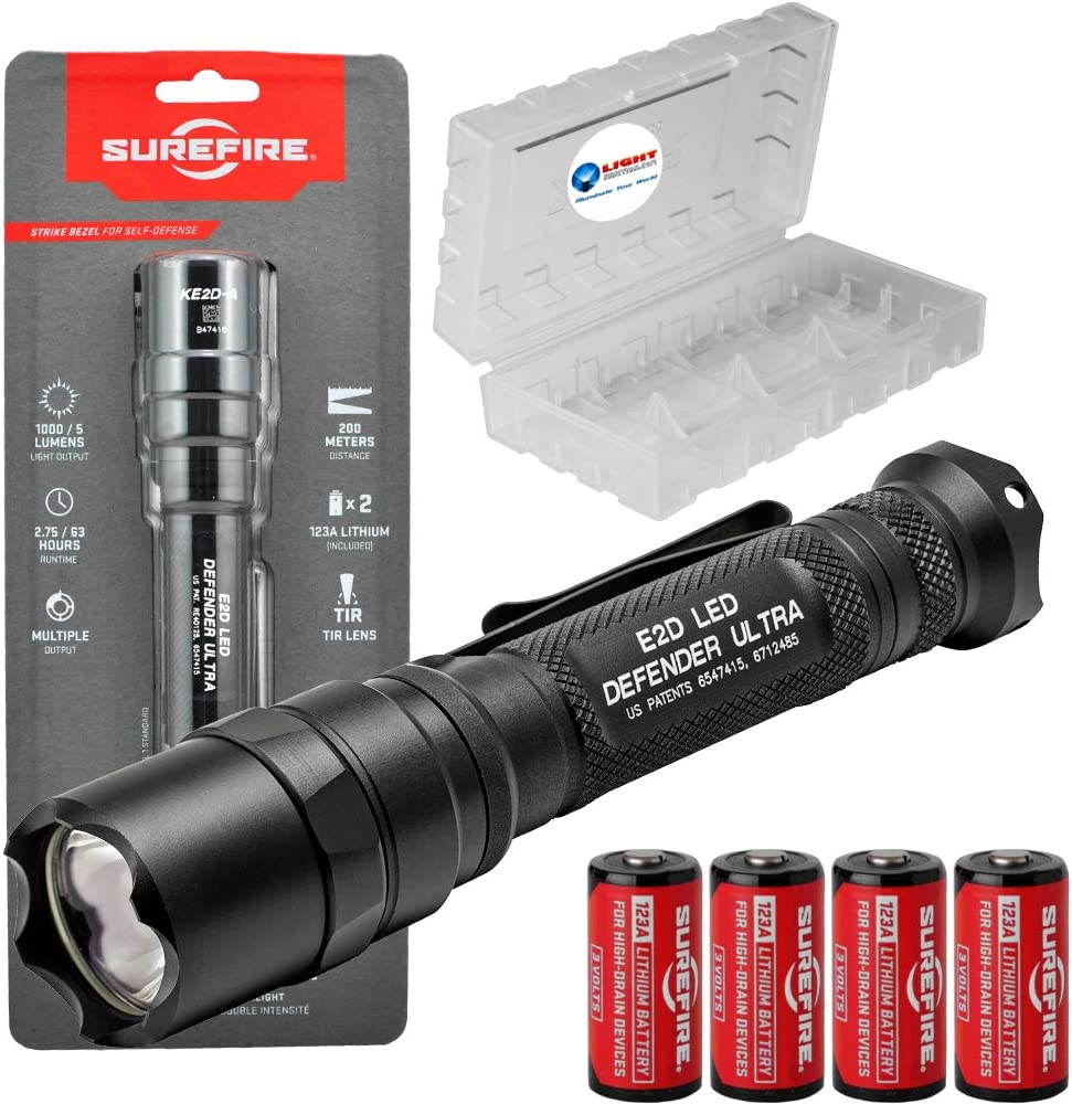 SureFire E2D Defender E2DLU 1000 Lumens Tactical LED Flashlight Bundle