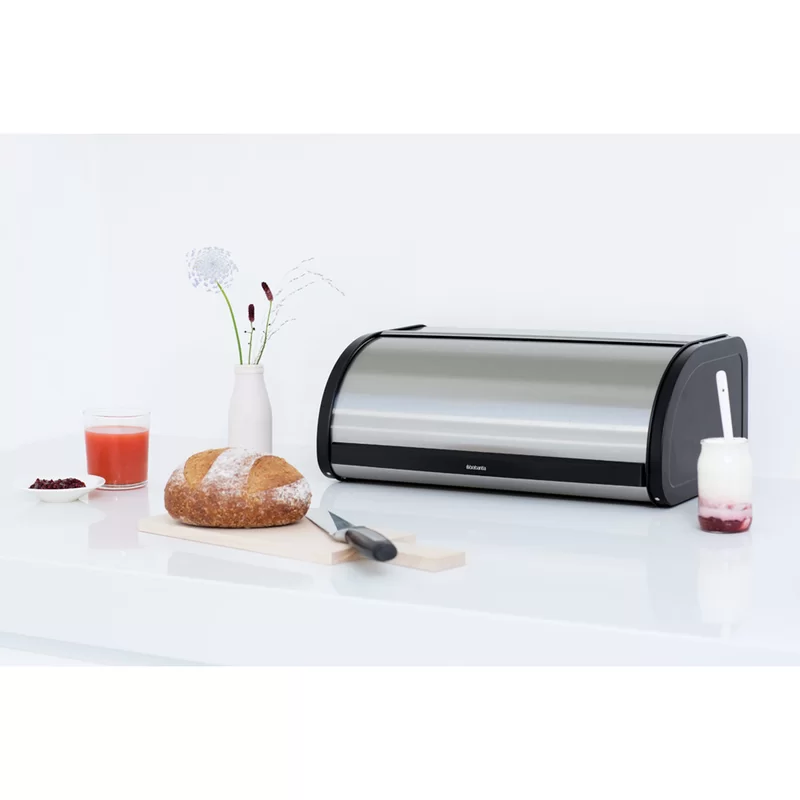 Brabantia 299445 Roll Top Bread Box Matte Steel