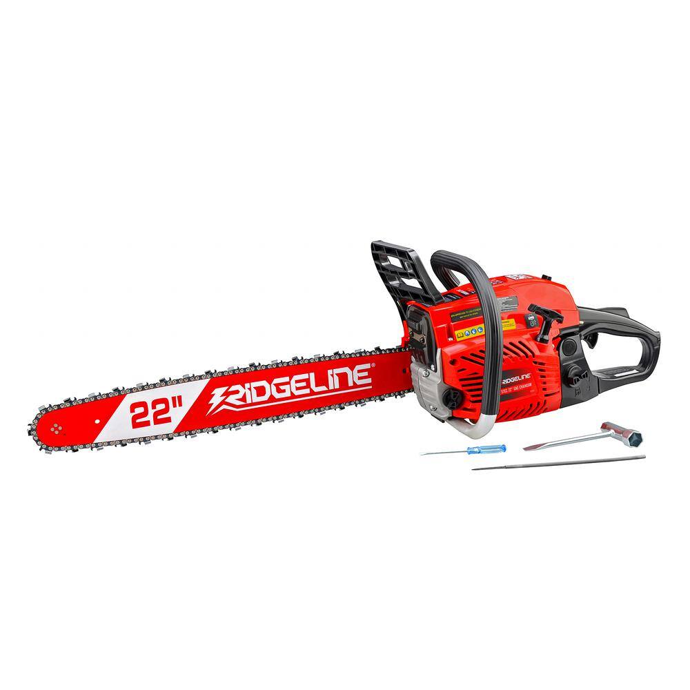 RIDGELINE 97006 22 in. 57 cc Gas Chainsaw with Case