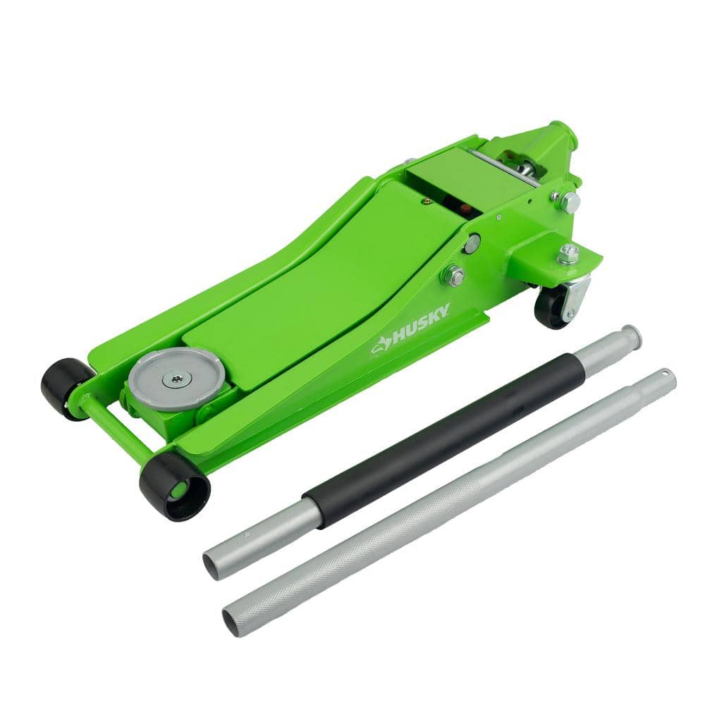 Husky HD00120-GR-TH 3-Ton Low Profile Floor Jack with Quick Lift. Green
