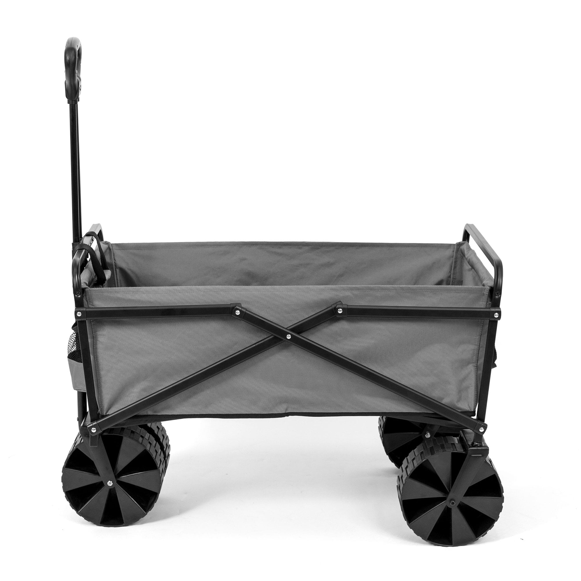Seina 150lb Capacity Collapsible Steel Outdoor Utility Wagon Cart. Gray