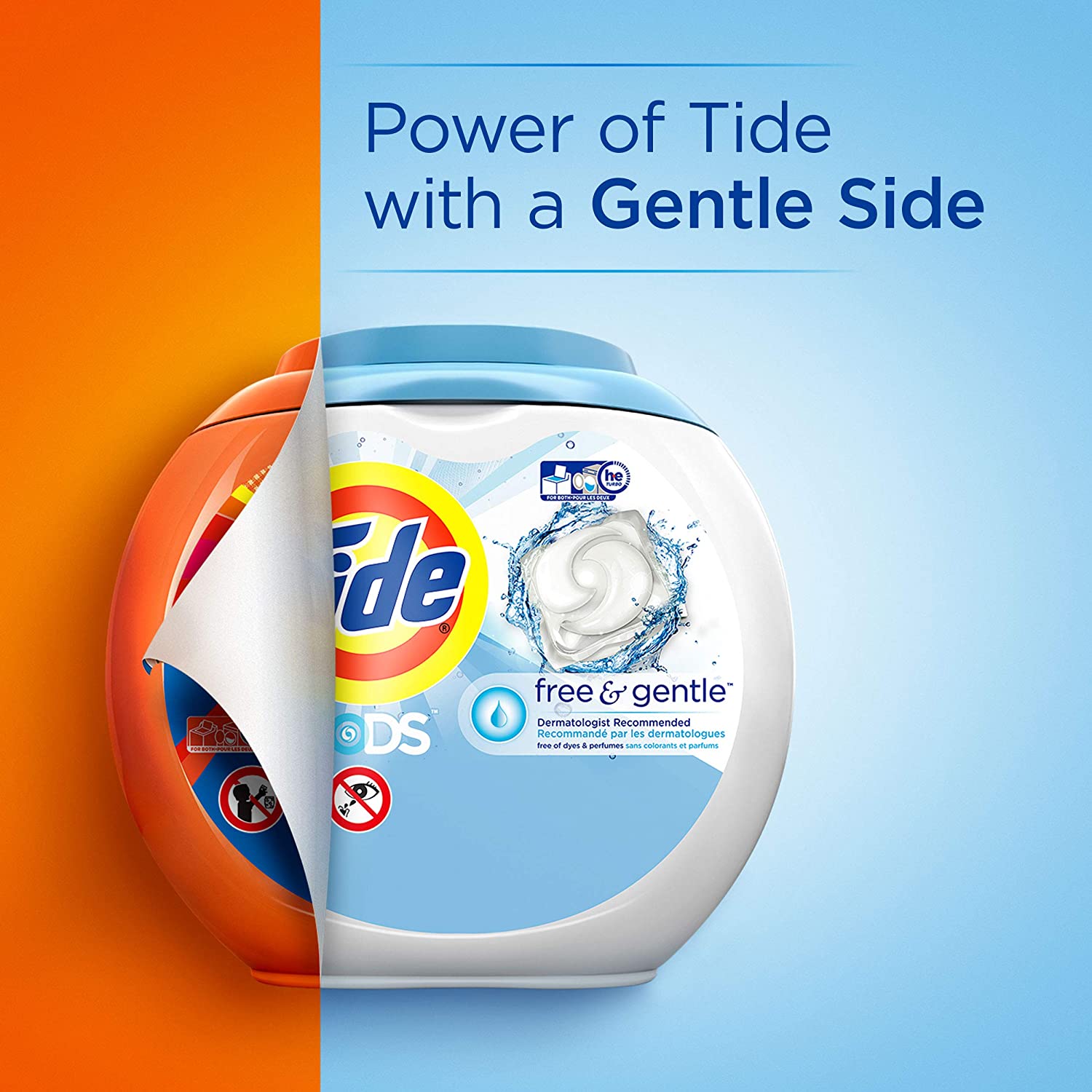 Tide Free and Gentle Laundry Detergent Pods. Unscented. 81 Count