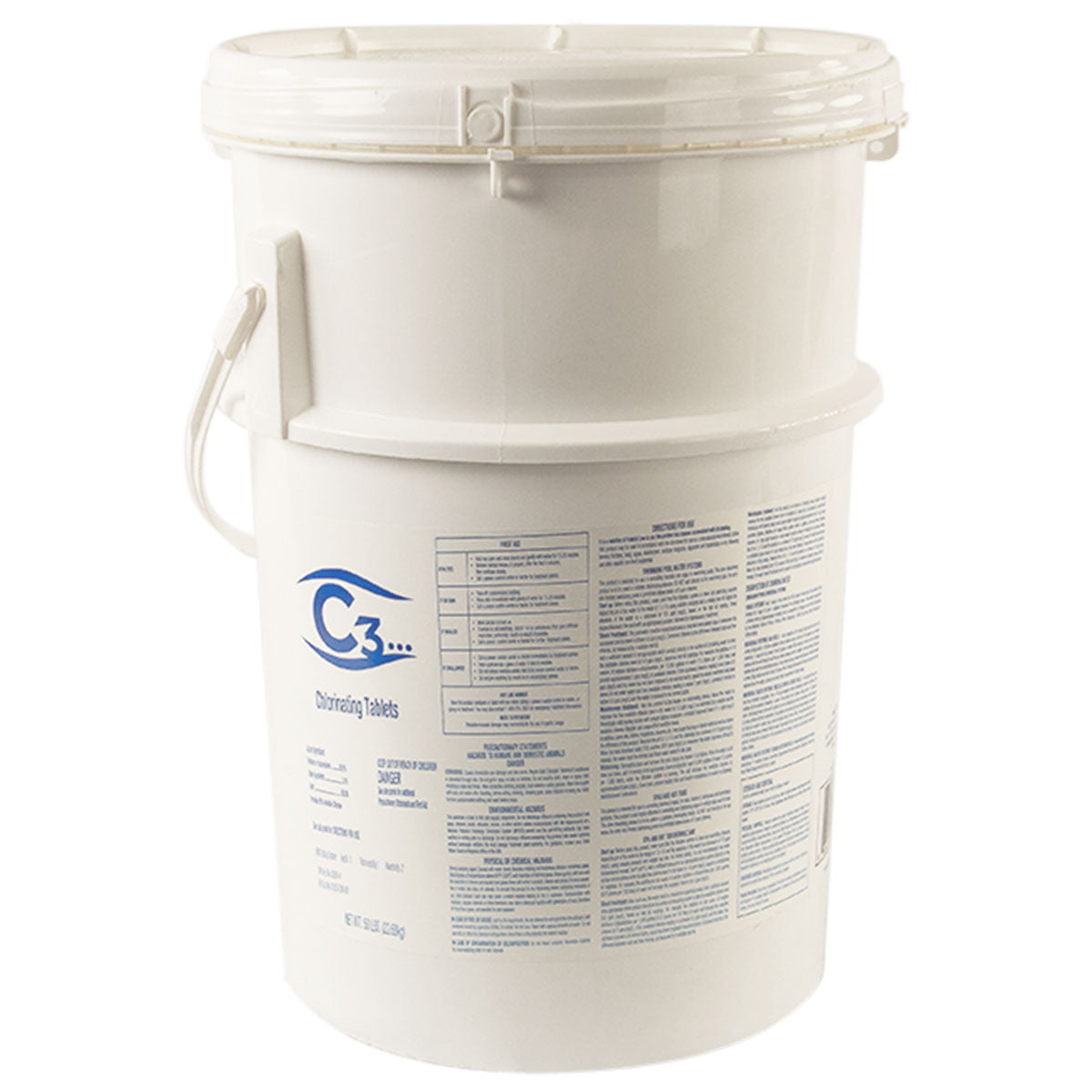 C3 3″ Stabilized Chlorine Tablets for Swimming Pool and Hot Tubs. 50 lbs