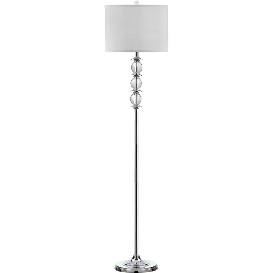 Safavieh Riga 60 in. H Glam Floor Lamp. Clear/Off-White Shade