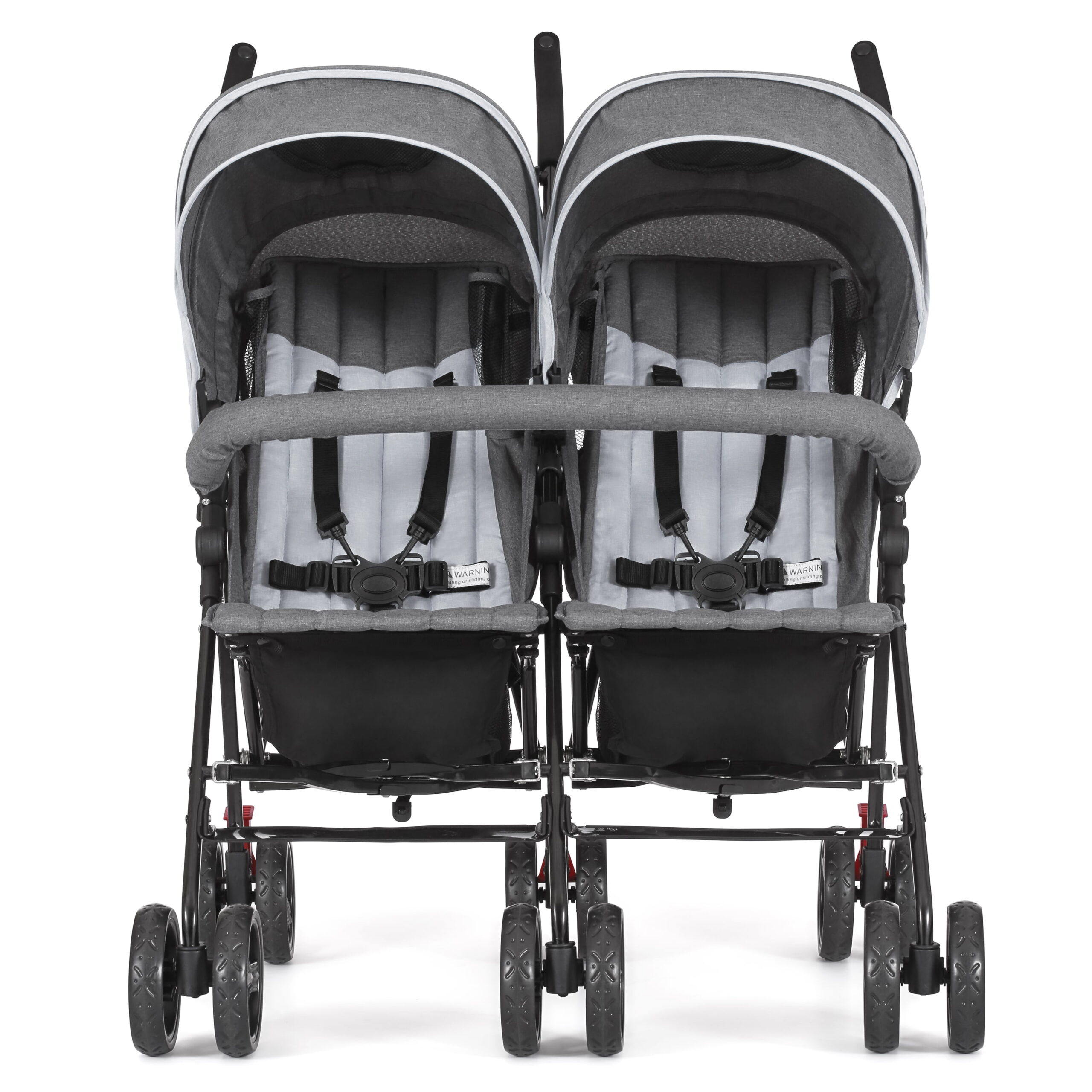 Dream On Me Volgo Twin Umbrella Stroller. Dark and Light Grey