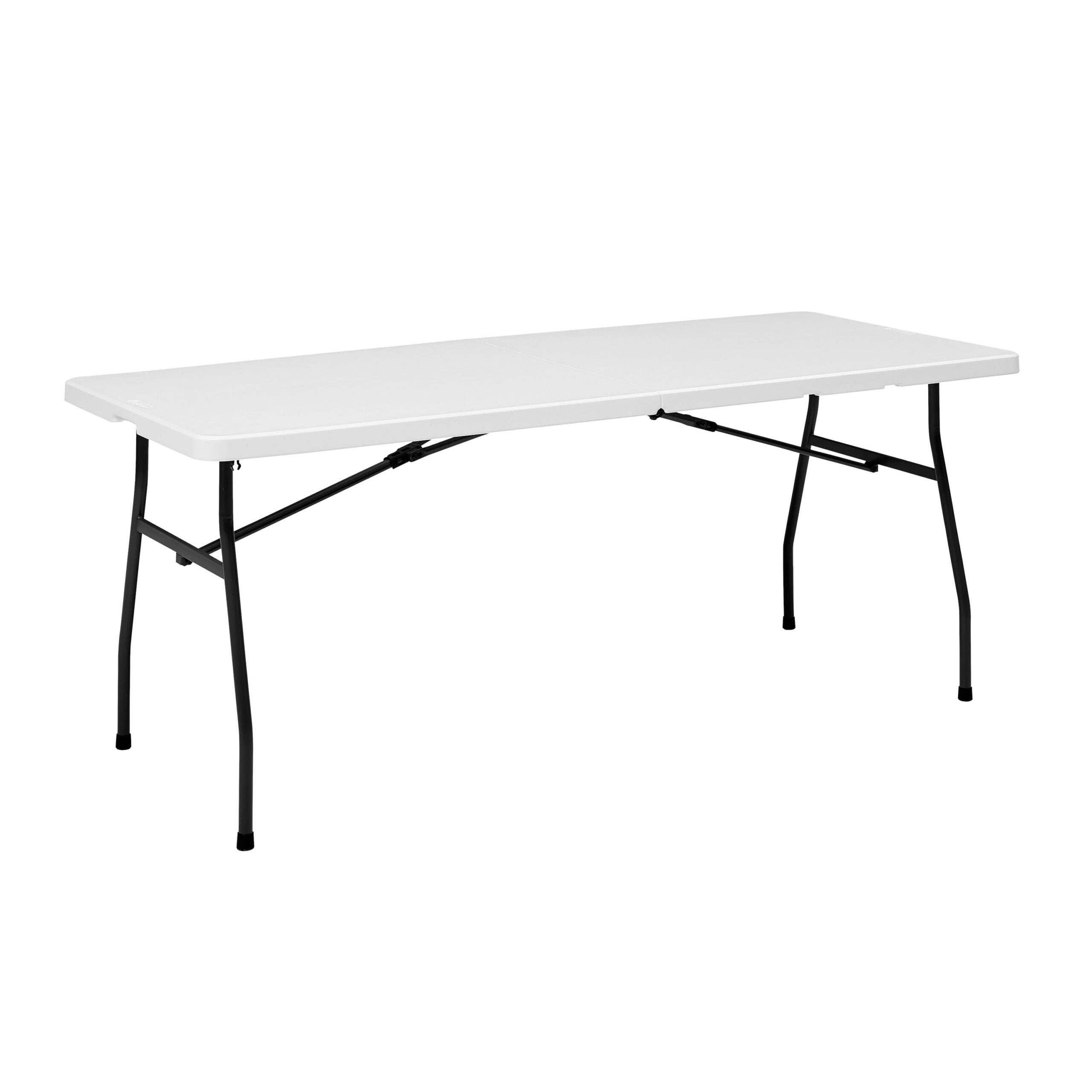Mainstays 6 Foot Fold-in-Half Table. White Granite