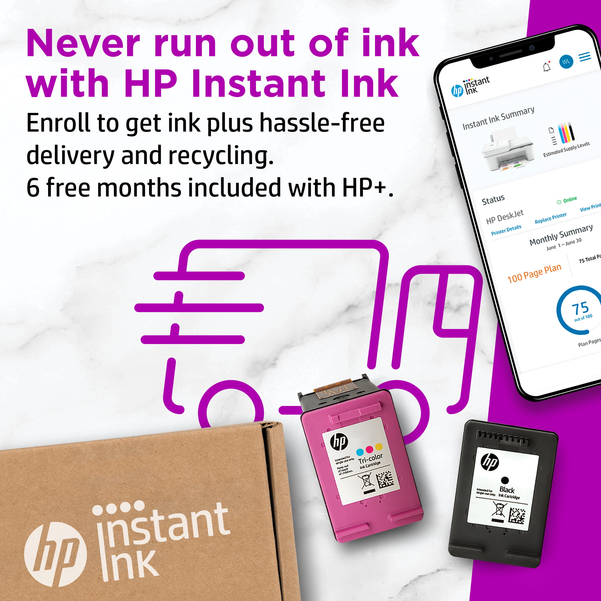 HP DeskJet 4152e All-in-One Color Inkjet Printer. Wireless connectivity - 6 Months Free Instant Ink with HP+