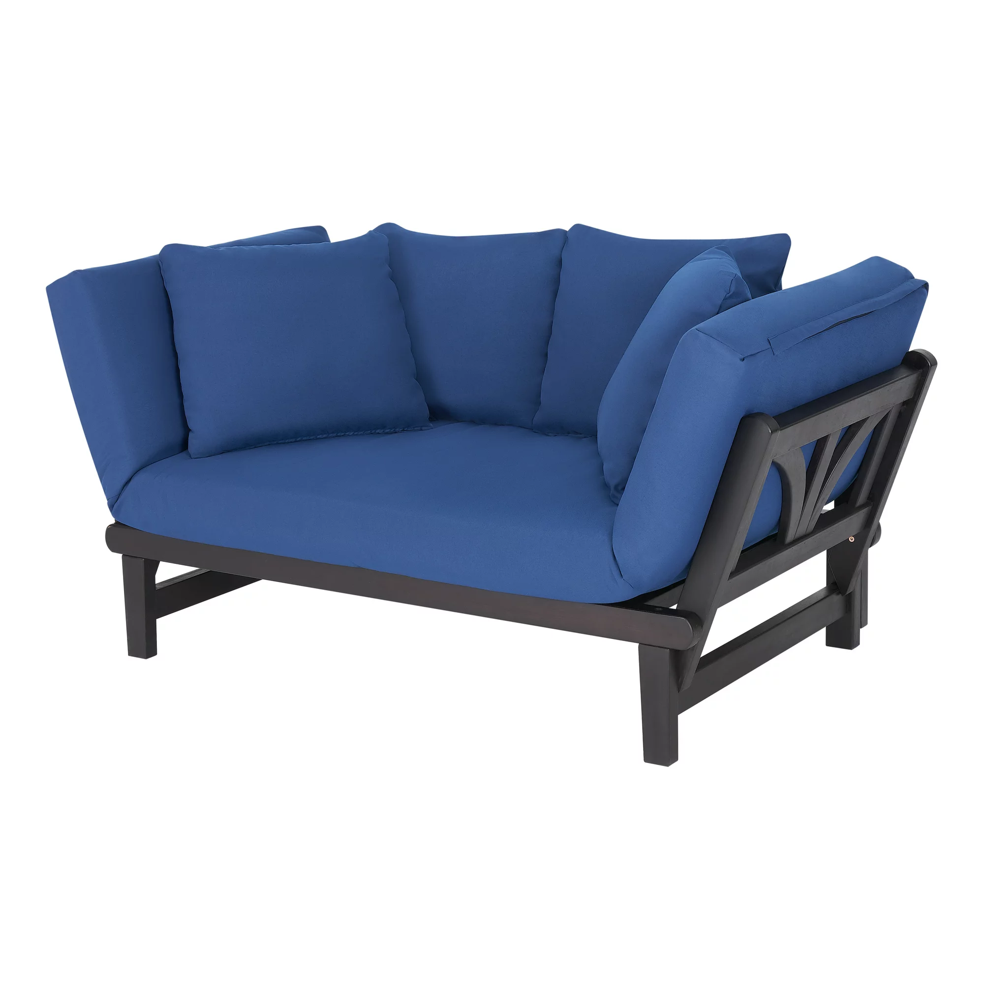 Better Homes & Gardens Delahey Studio Outdoor Day Sofa with Cushions. Navy
