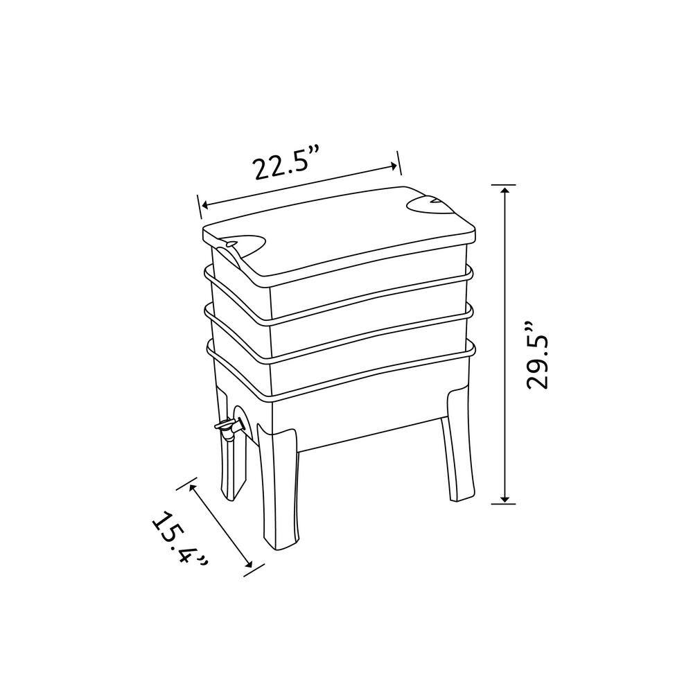 Tumbleweed 000027 77 L Worm Cafe Compost Worm Farm Starter Kit