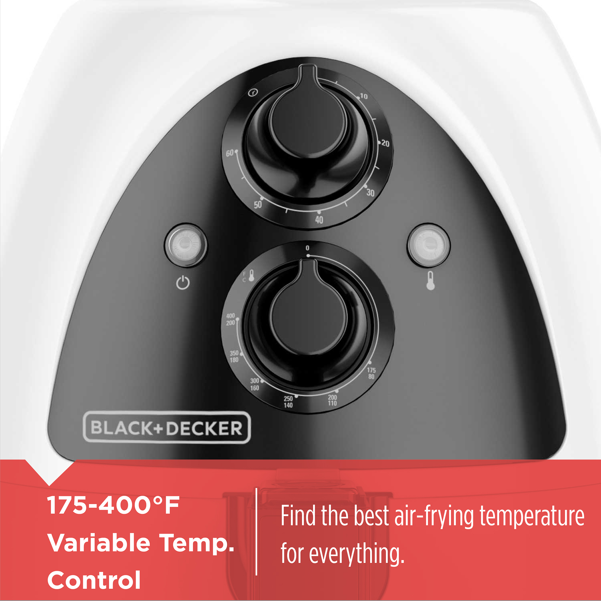 BLACK+DECKER Purifry 2-Liter Air Fryer. White. HF100WD