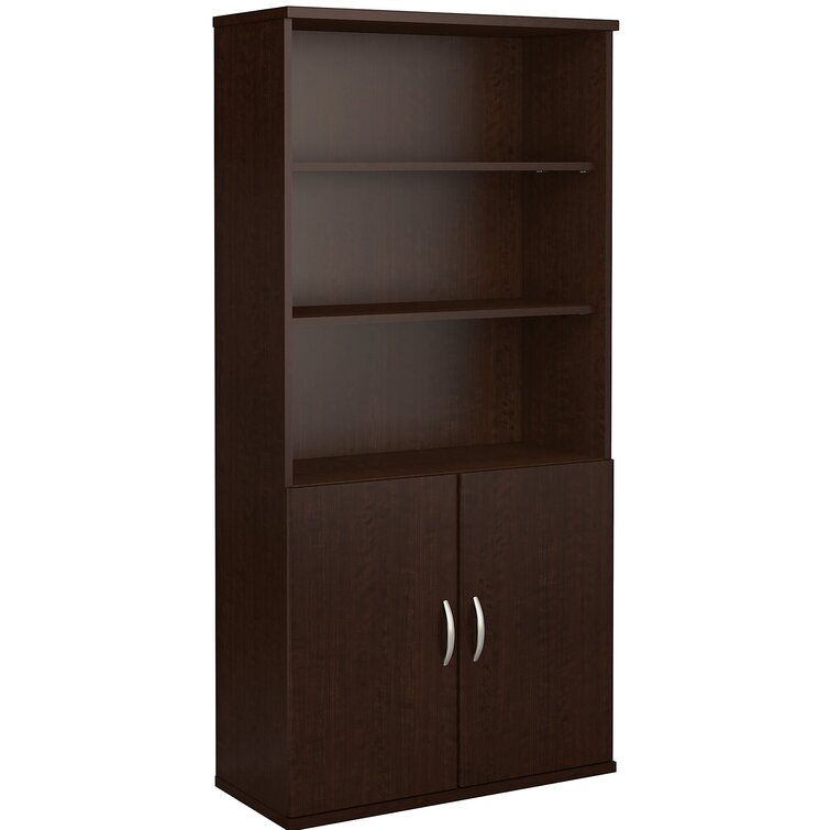 Bush Business Furniture Series C 72.8″ H x 35.70″ W Standard Bookcase - Mocha Cherry