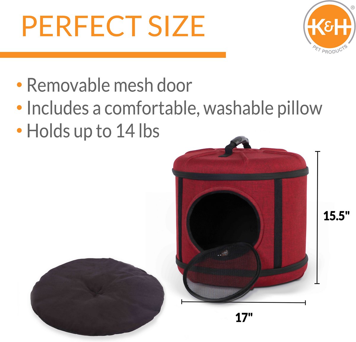 K&H Pet Products Mod Capsule Pet Carrier (Classy Red)
