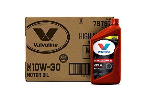 Valvoline High Mileage with MaxLife Technology SAE 10W-40 Synthetic Blend. 1 Qt. Case of 6