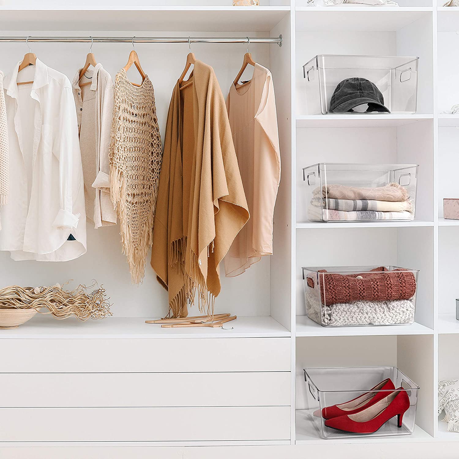 ClearSpace Plastic Storage Bins – Perfect Kitchen Organization or Pantry Storage – Fridge Organizer. Pantry Organization and Storage Bins. Cabinet Organizers