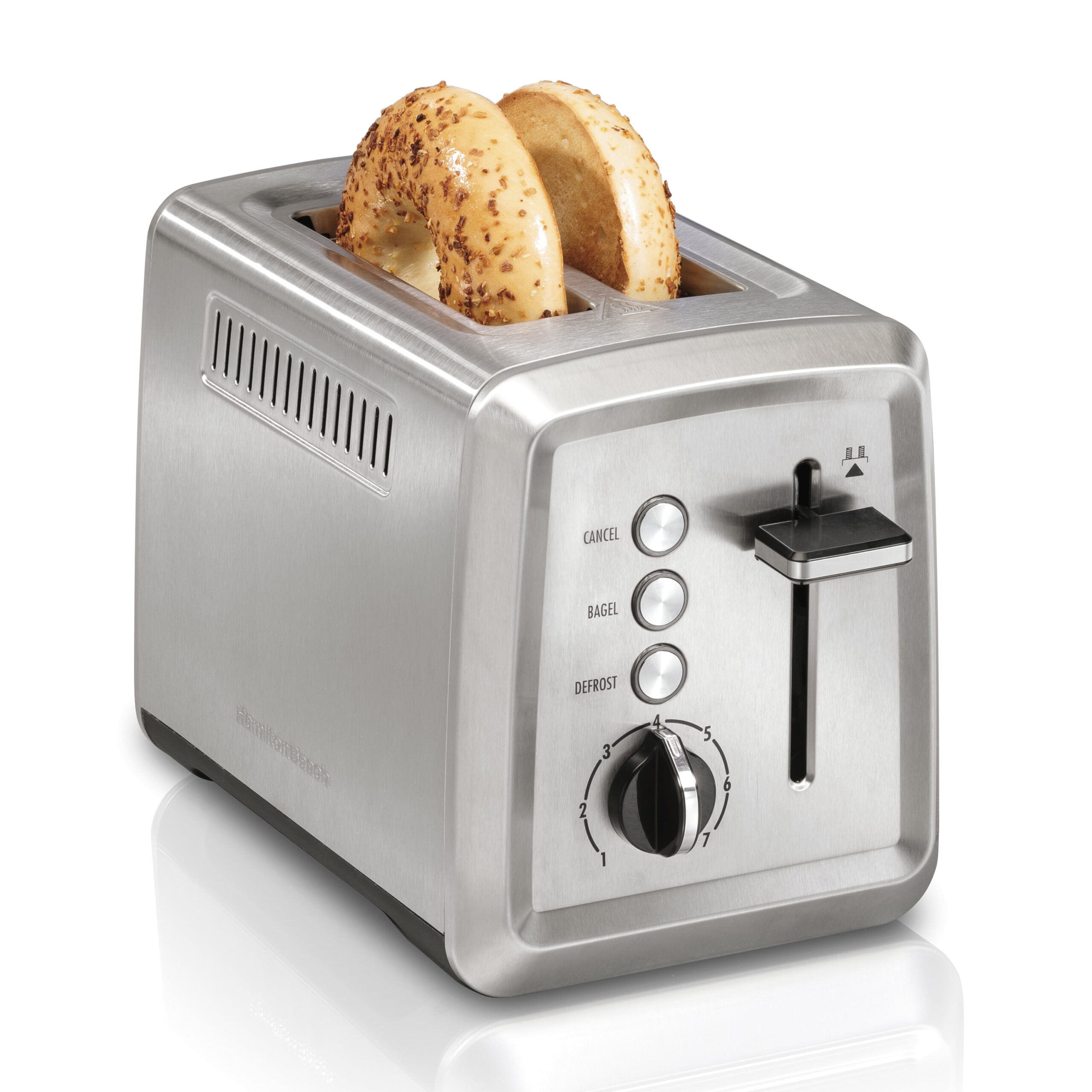 Hamilton Beach 2 Slice Toaster. Stainless Steel. Extra-Wide Slots. 22794
