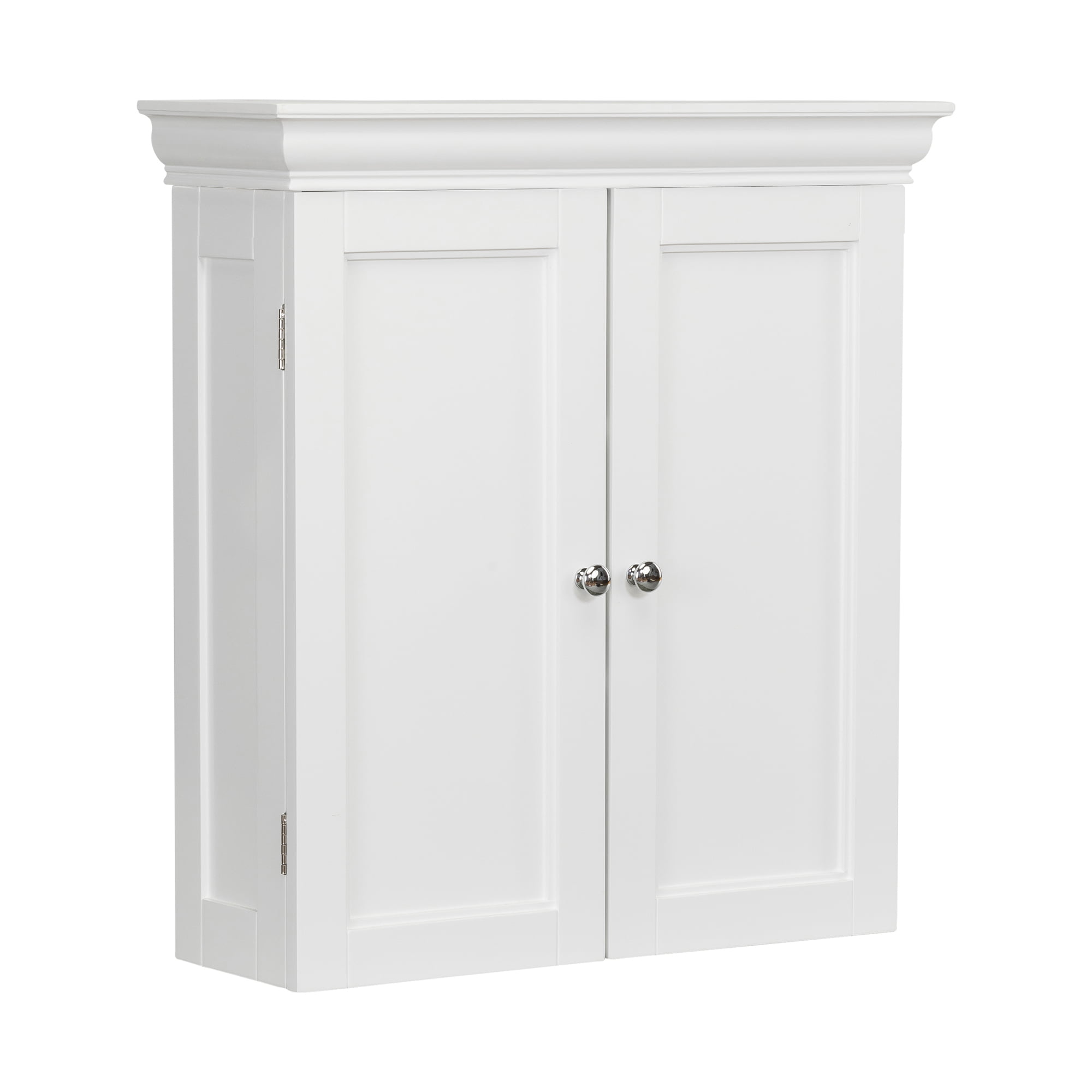 Teamson Home Stratford Two Door Removable Wall Cabinet with Two Contemporary Style Doors. White
