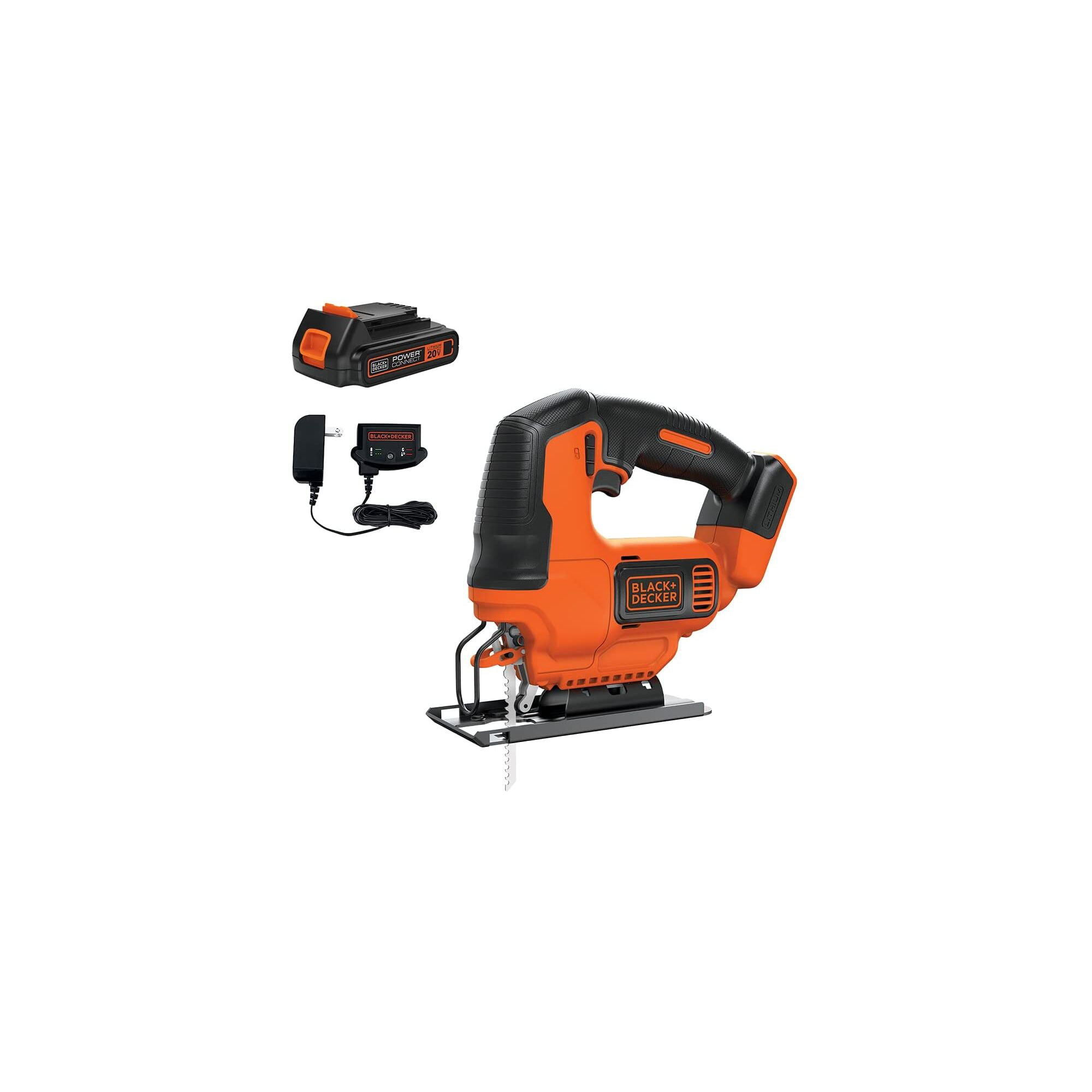 BLACK+DECKER 20V Max Jigsaw with Battery and Charger. Model BDCJS20C
