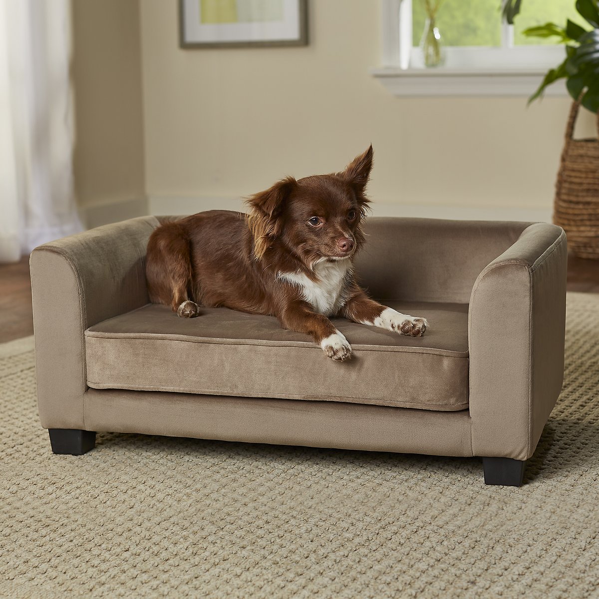 Enchanted Home Pet Surrey Cat & Dog Sofa Bed. Small (Beige)