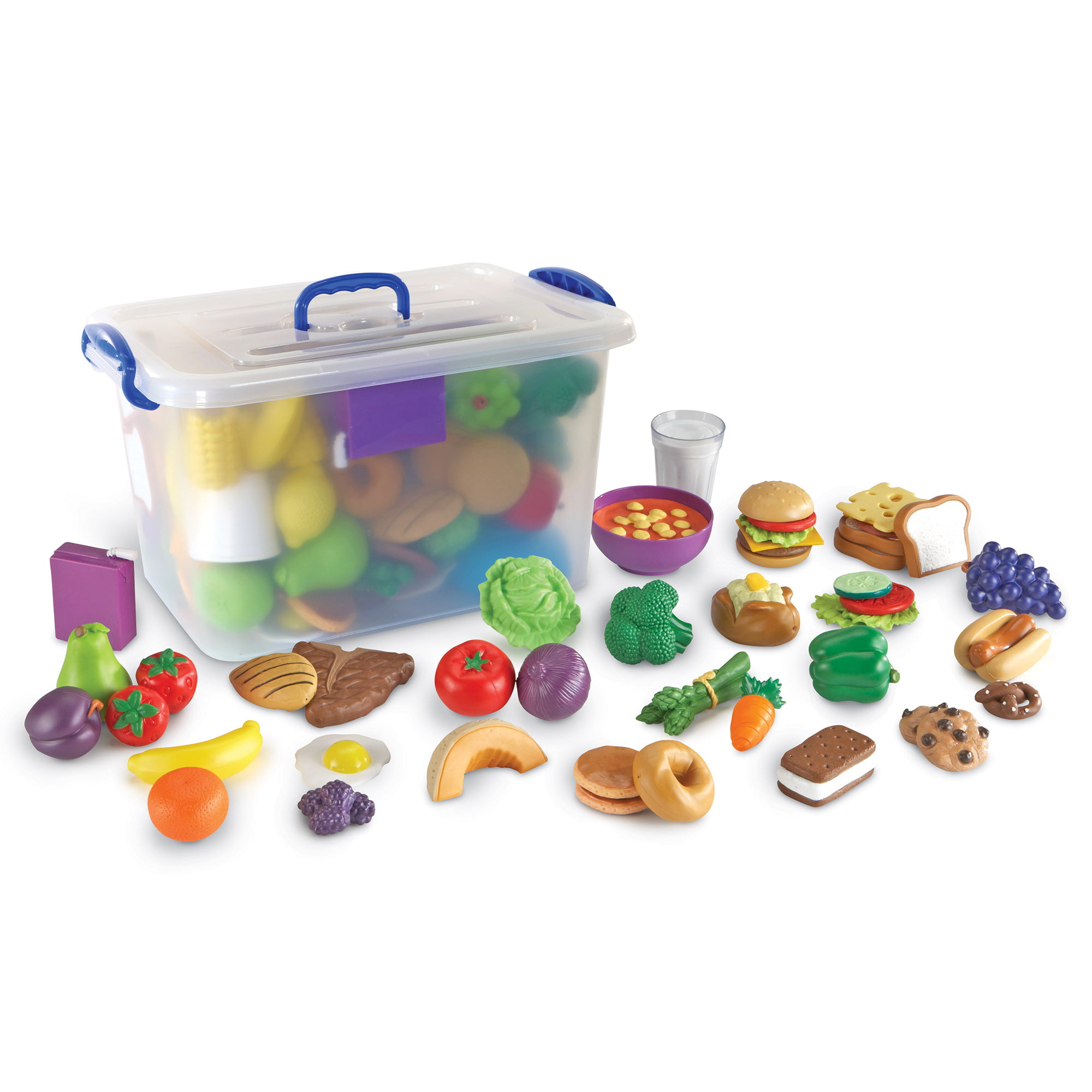 Learning Resources New Sprouts Classroom Play Food Set. 100 Pieces