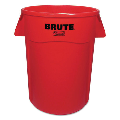 Rubbermaid Commercial FG264360RED Brute 44 Gallon Vented Round Trash Receptacle - Red
