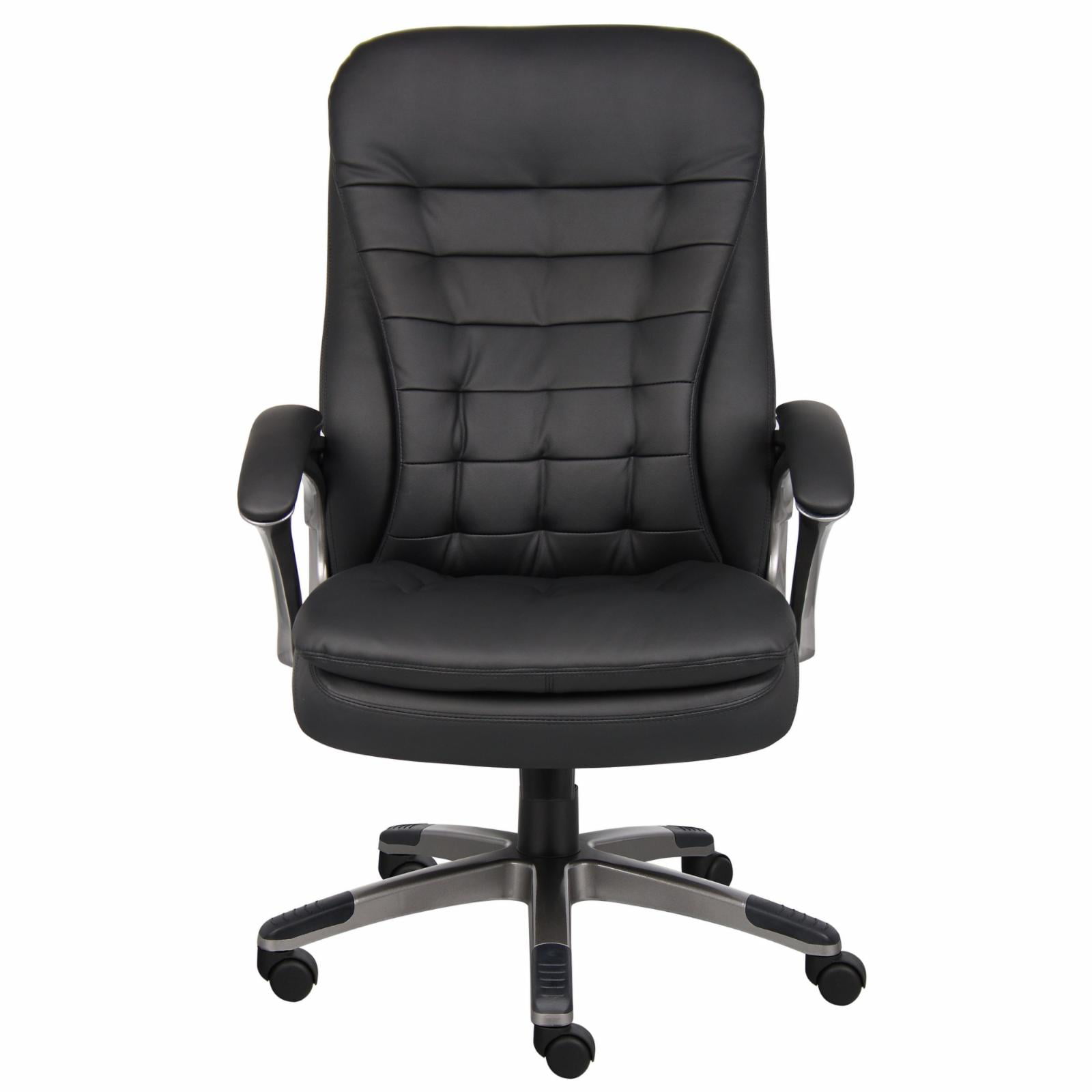 Boss High Back Executive Chair with Pewter Finished Base