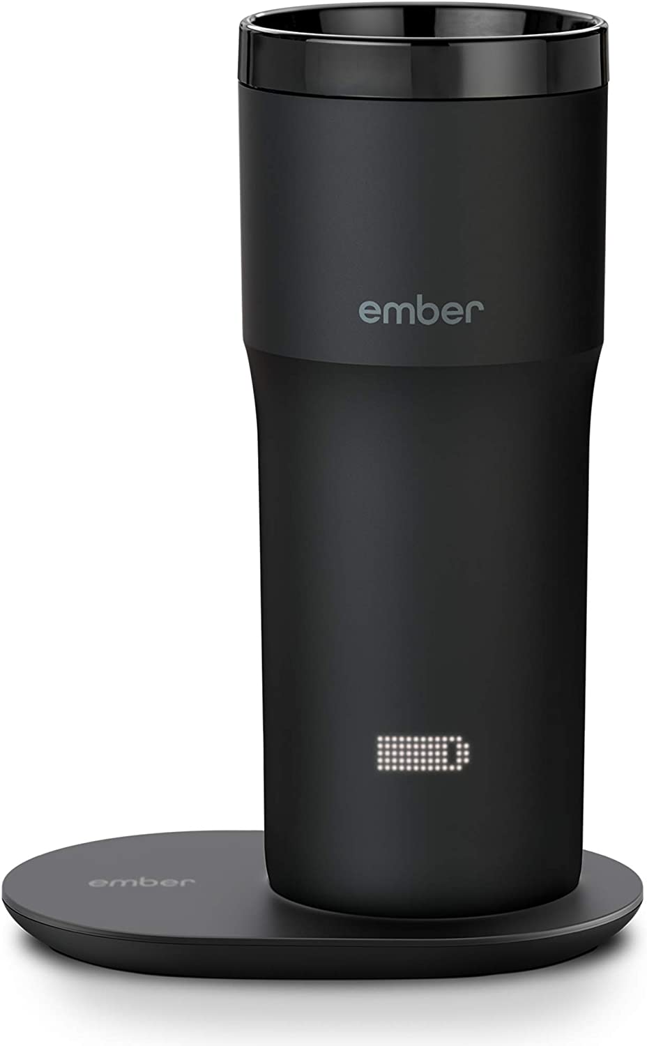 Ember Temperature Control Travel Mug 2. 12 oz. Black. 3-hr Battery Life - App Controlled Heated Coffee Travel Mug - Improved Design