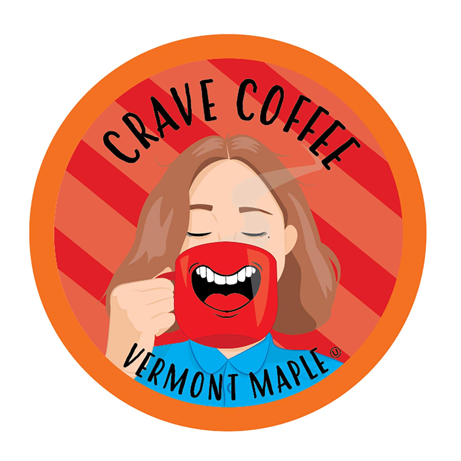 Crave Beverages Flavored Coffee Pods. Compatible with 2 K-Cup Brewers. Vermont Maple. 40 Count