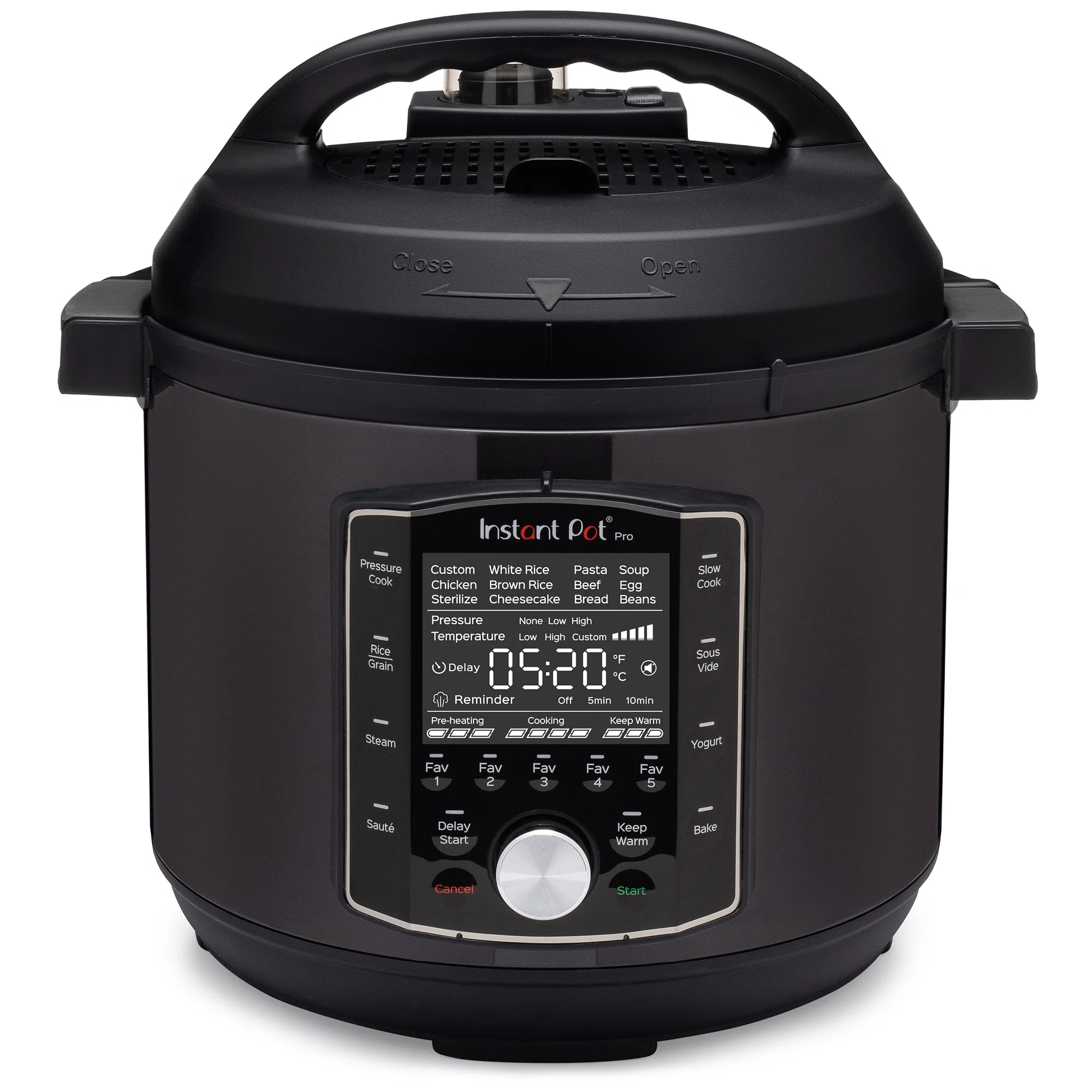 Instant Pot 112-0123-01 Pro 10-in-1 Pressure Cooker. Slow Cooker. Rice/Grain Cooker. Steamer. Sauté. Sous Vide. Yogurt Maker. Sterilizer. and Warmer. Includes App With Over 800 Recipes. Black. 6 Quart