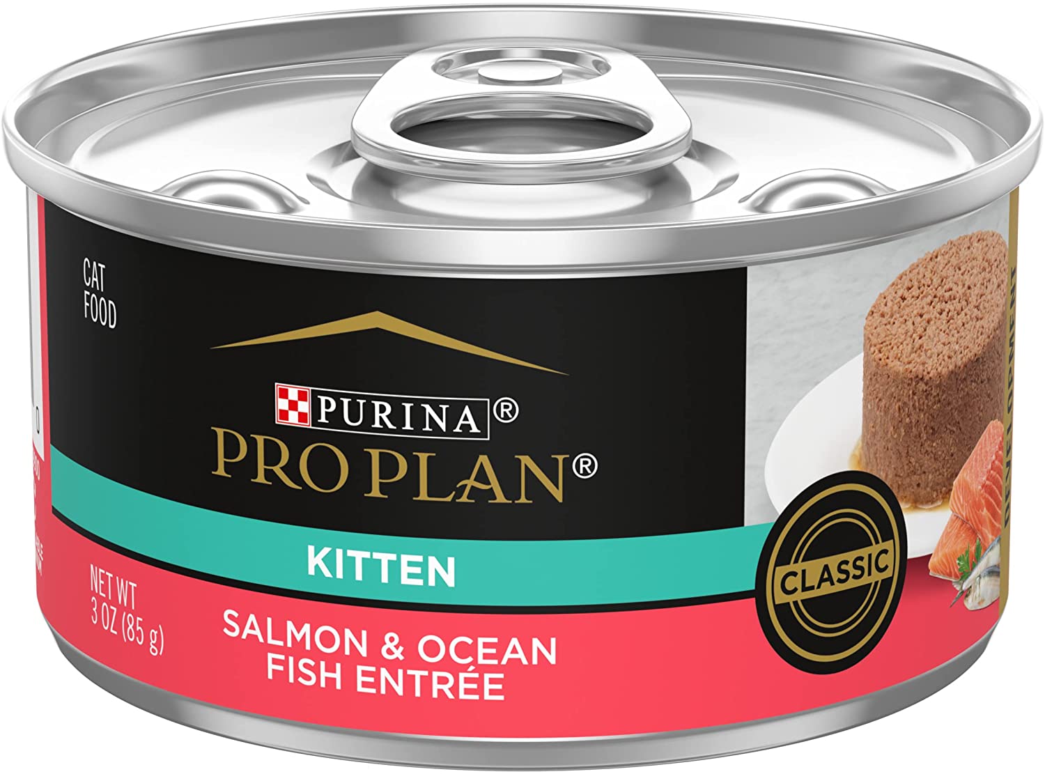 Purina Pro Plan Wet Kitten Food Pate. Salmon and Ocean Fish Entree - (24) 3 oz. Pull-Top Cans