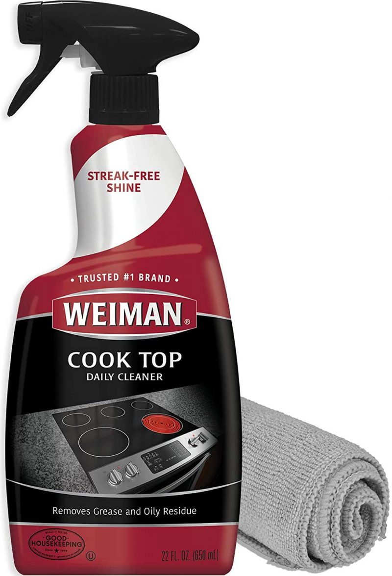 Weiman Cook Top Daily Cleaner - 22 Ounce - Microfiber Cloth