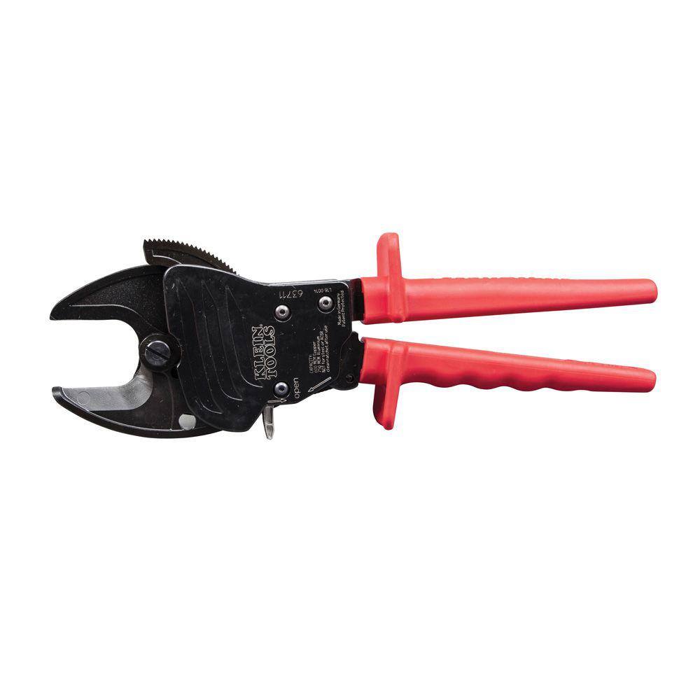 Klein Tools 63711 7.5 in. Open Jaw Ratcheting Cable Cutter