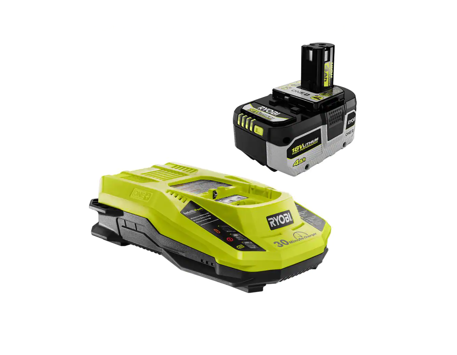 RYOBI PSK004 ONE+ 18V HIGH PERFORMANCE Lithium-Ion 4.0 Ah Battery and Charger Starter Kit