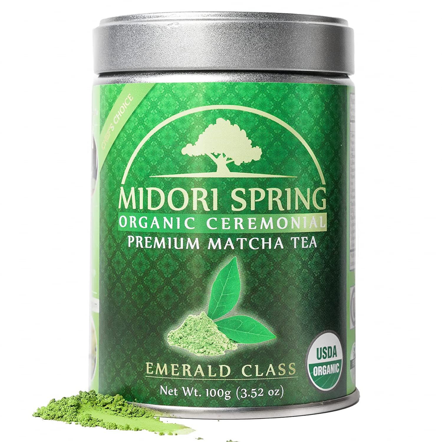 Midori Spring Organic Authentic Japanese Ceremonial Matcha Powder Radiation Free. USDA Organic. Kosher. Vegan