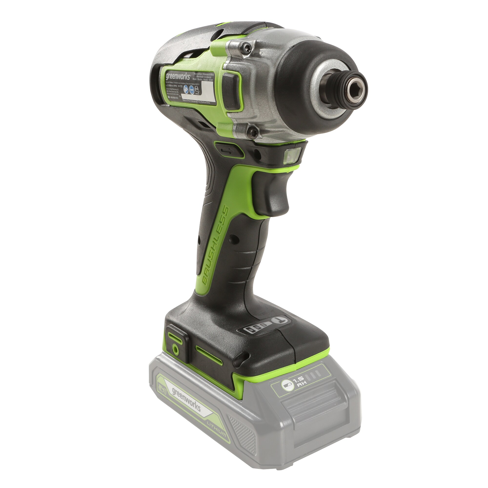 Greenworks 24-volt 1/4-in Variable Speed Brushless Cordless Impact Driver