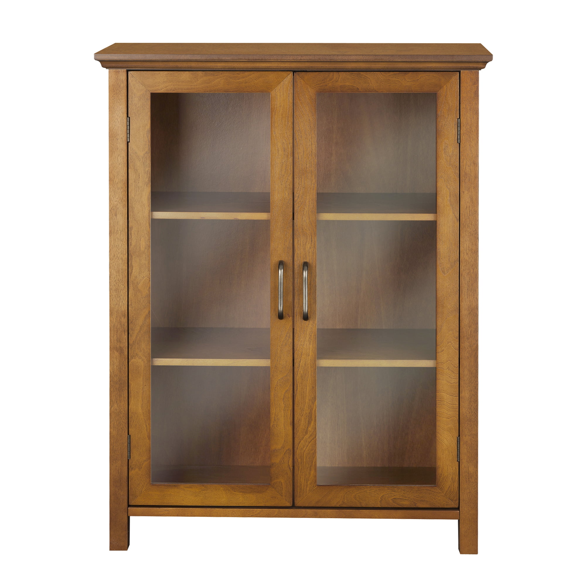 Teamson Home Avery Wooden 2 Door Floor Cabinet with Storage. Oiled Oak