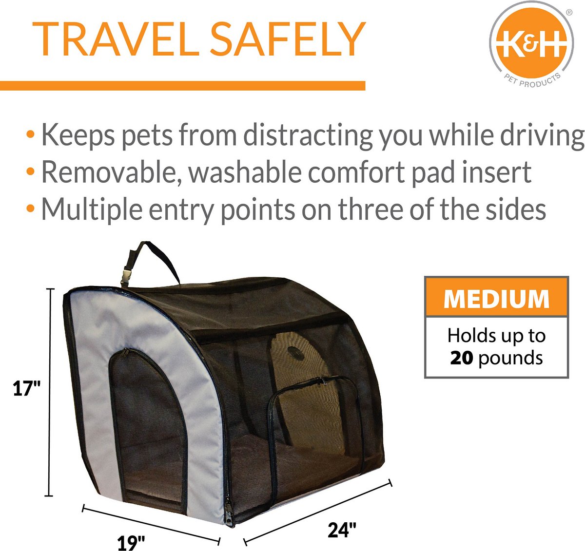 K&H Pet Products Travel Safety Pet Carrier