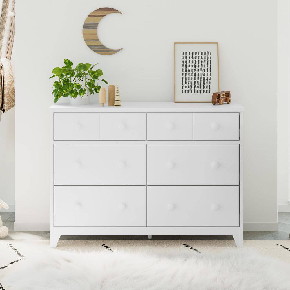 Storkcraft  Moss 6-Drawer White Dresser