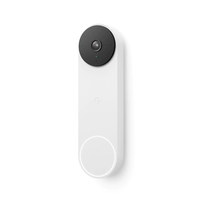 Google  Nest Doorbell Battery - Wireless Smart Wi-Fi Doorbell Security Camera - Snow