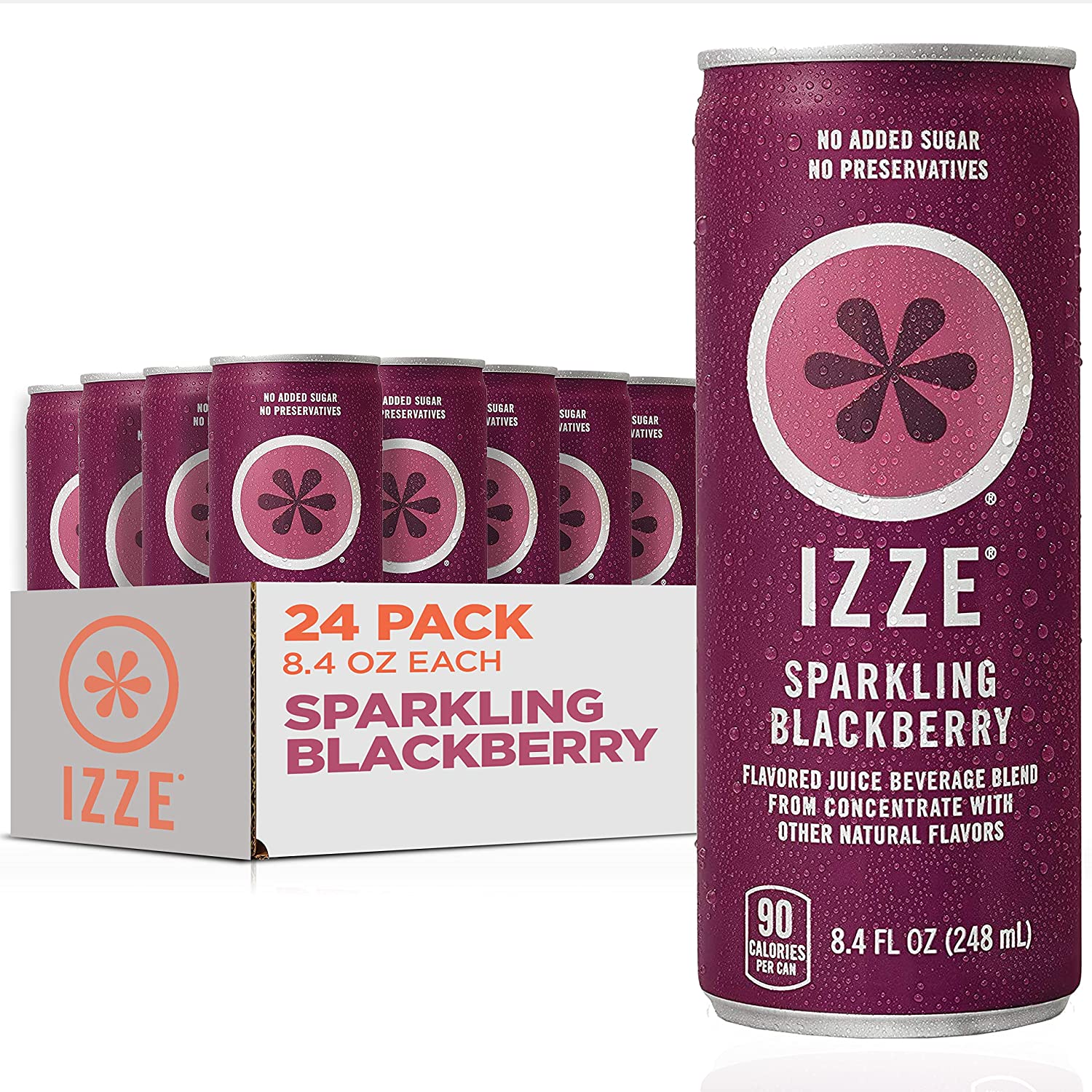 IZZE Sparkling Juice. Blackberry. 8.4 Fl Oz (24 Count)
