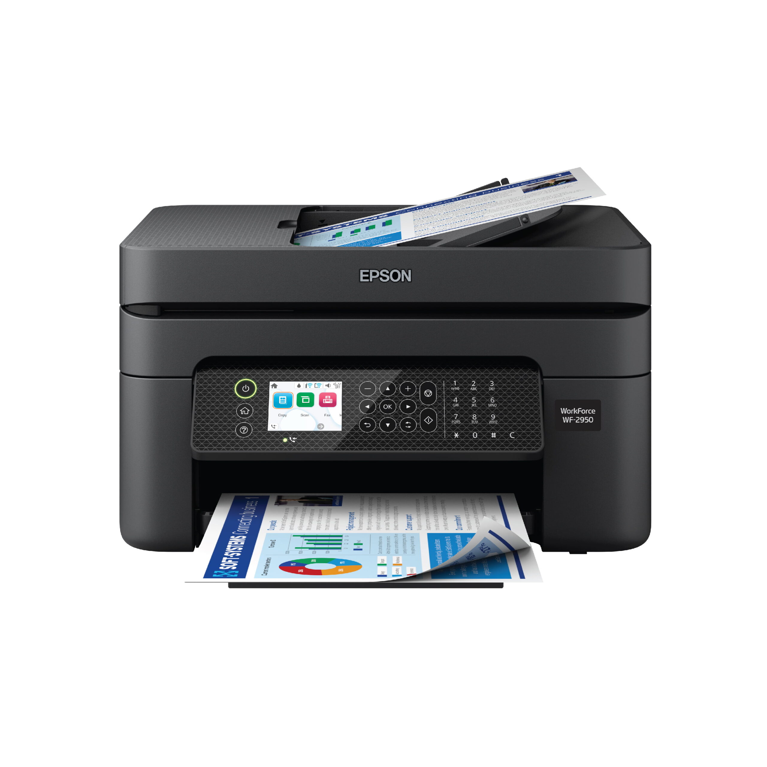 Epson WorkForce WF-2950 All-in-One Wireless Color Printer with Scanner. Copier and Fax