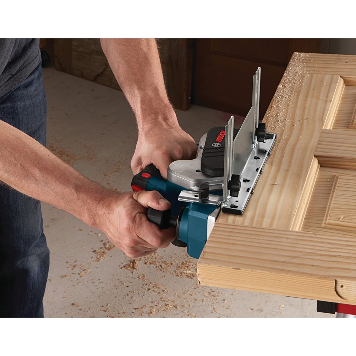 Bosch PL2632K 3-1/4 Inch Planer Kit with a 6.5 Amp Motor and Carrying Case. Blue