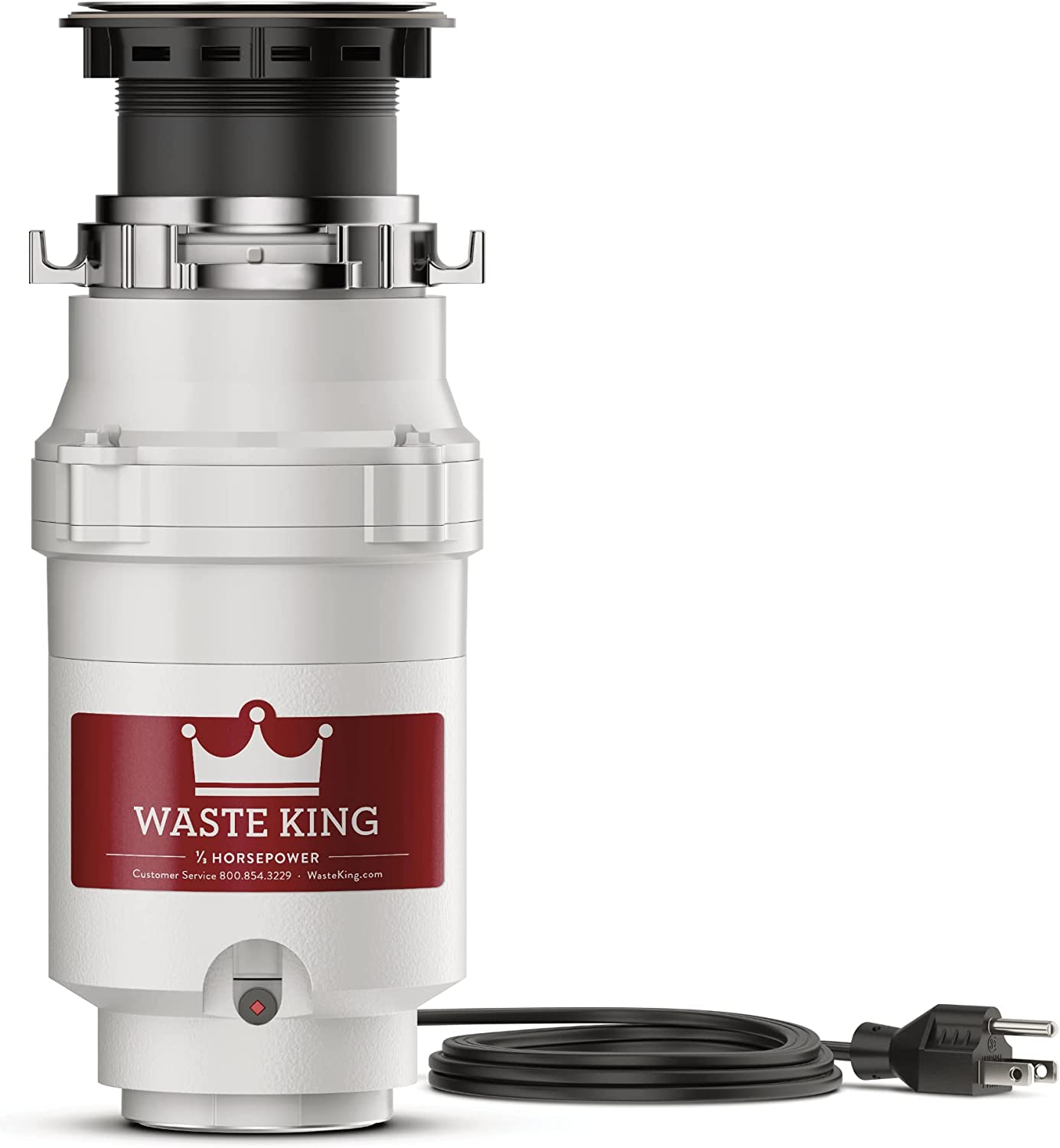Waste King L-111 Garbage Disposal with Power Cord. 1/3 HP . Gray