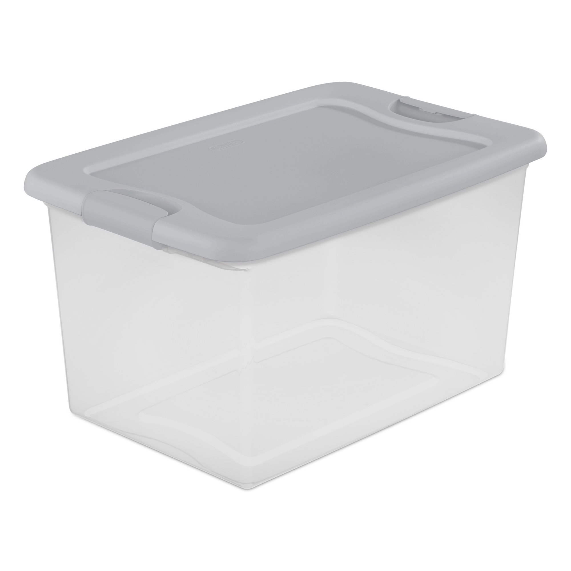 Sterilite 64 Qt. Latching Box Plastic. Silver Tint. Set of 6