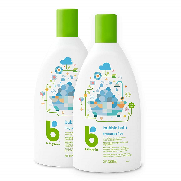 Babyganics Bubble Bath. Fragrance Free. 20oz. 2 Pack