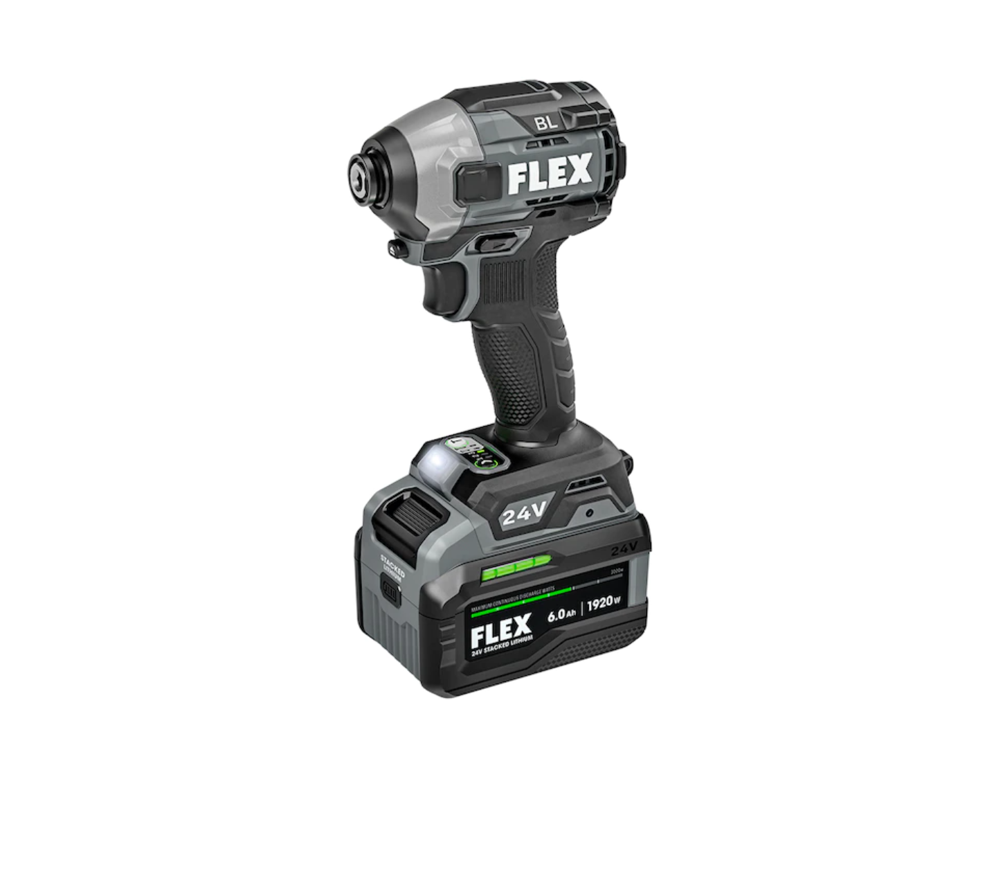 FLEX FX1371A-1H STACKED LITHIUM 24-Volt 1/4-in Variable Speed Brushless Cordless Impact Driver (1-Battery Included)