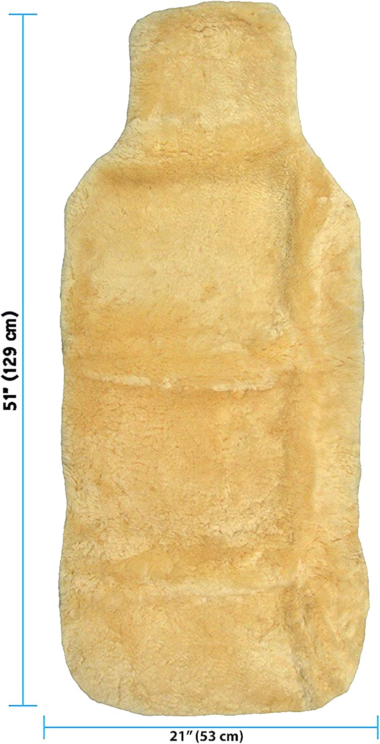 Eurow Genuine Australian Sheepskin Sideless Seat Cover - Champagne