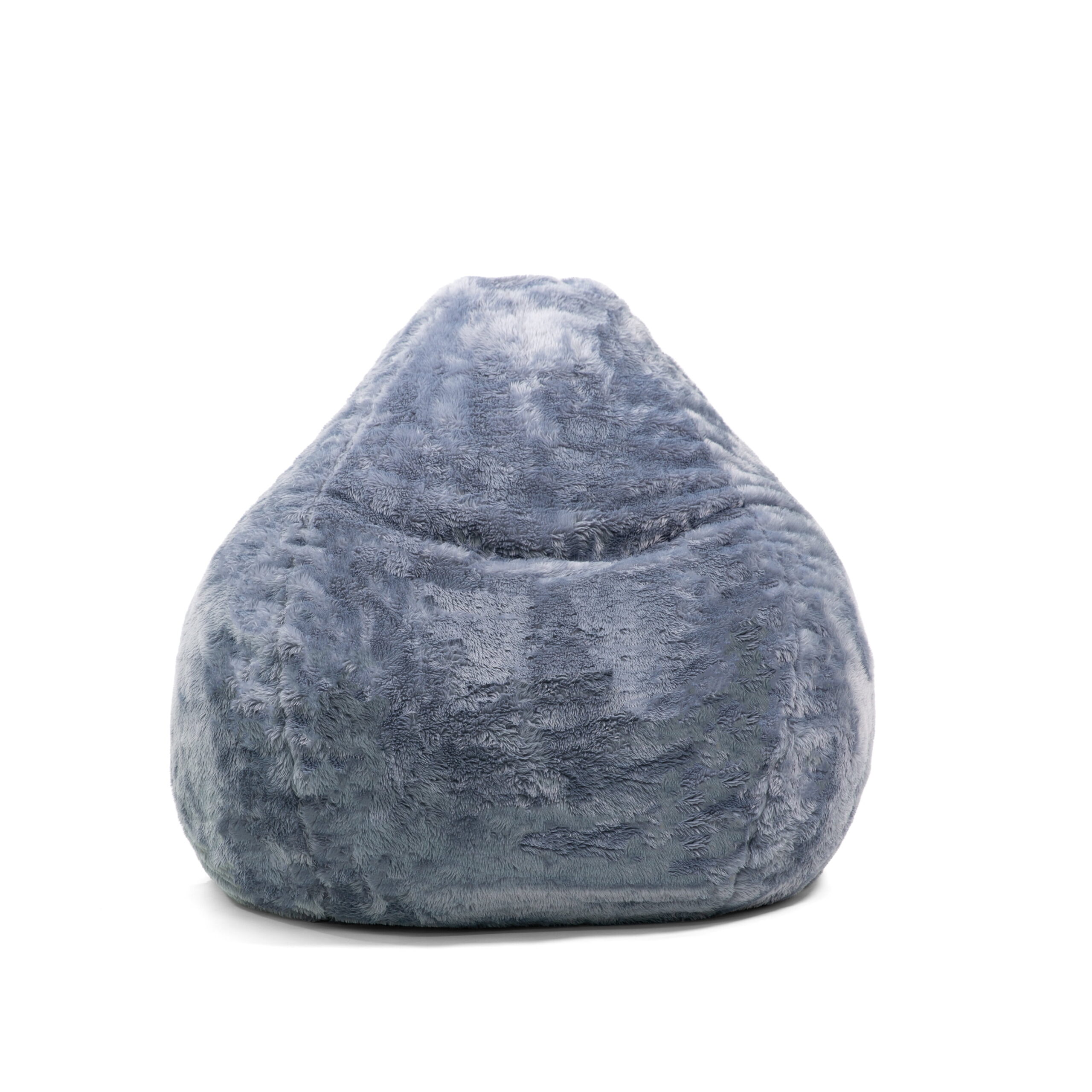 Big Joe Lotus Foam Bean Bag Chair. Short Shag 4ft. Stone