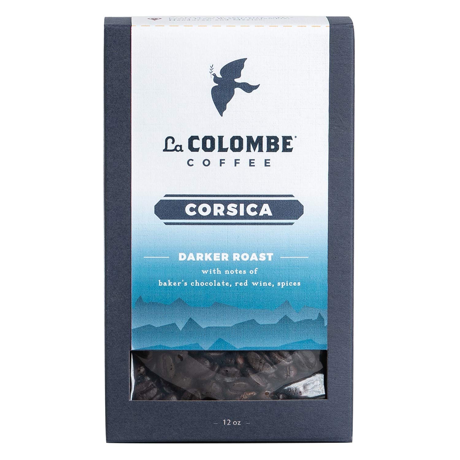 La Colombe Corsica Dark Roast Whole Bean Coffee 12 Ounce 4 Pack - Notes of Baker-s Chocolate. Red Wine & Spices - Full-Bodied. Chocolatey. Roasty Coffee Beans
